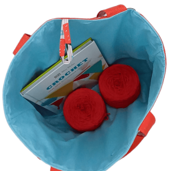 Crochet Project Tote Bag - Strawberries | Embroidered | Quilted - Image 4