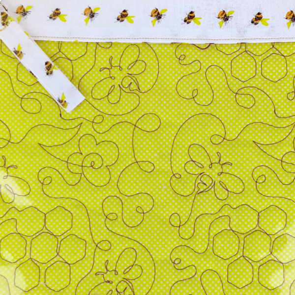 Save the Bees Clear Vinyl Front Project Bag - 14" x 14" (35.5 x 35.5 cms) - Image 3