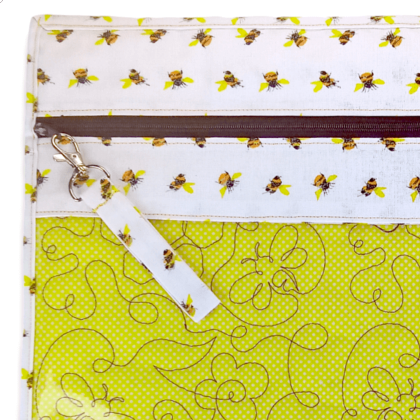 Save the Bees Clear Vinyl Front Project Bag - 14" x 14" (35.5 x 35.5 cms) - Image 2