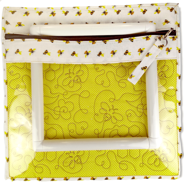 Save the Bees Clear Vinyl Front Project Bag - 14" x 14" (35.5 x 35.5 cms) - Image 6