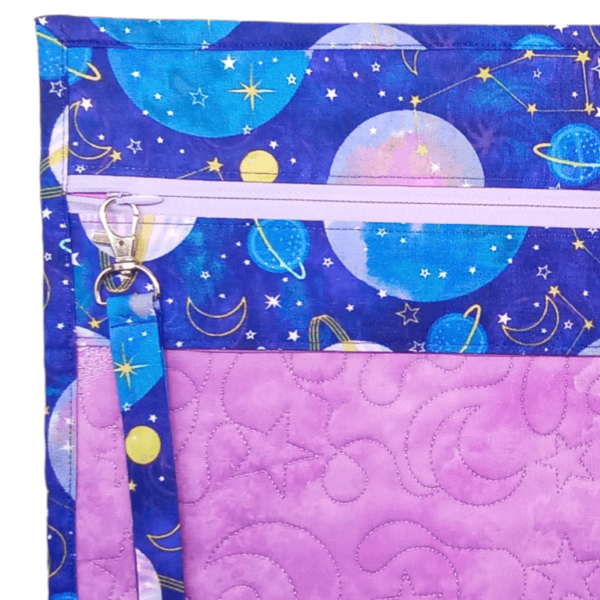Purple Celestial Galaxy Clear Vinyl Front Project Bag 14" x 14" (35.5 x 35.5 cms) - Image 6