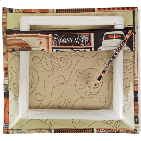 Spooky Nights Halloween Theme Clear Vinyl Front Project Bag - 12" x 12" (30 x 30 cms) - Image 7